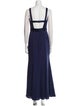 Vera Wang V-Neck Long Dress
