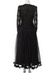 Vera Wang Crew Neck Long Dress