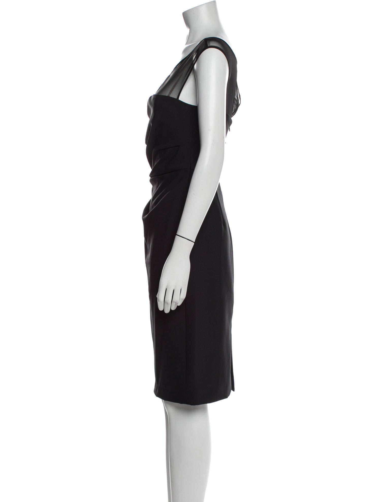 Vera Wang Bateau Neckline Knee-Length Dress