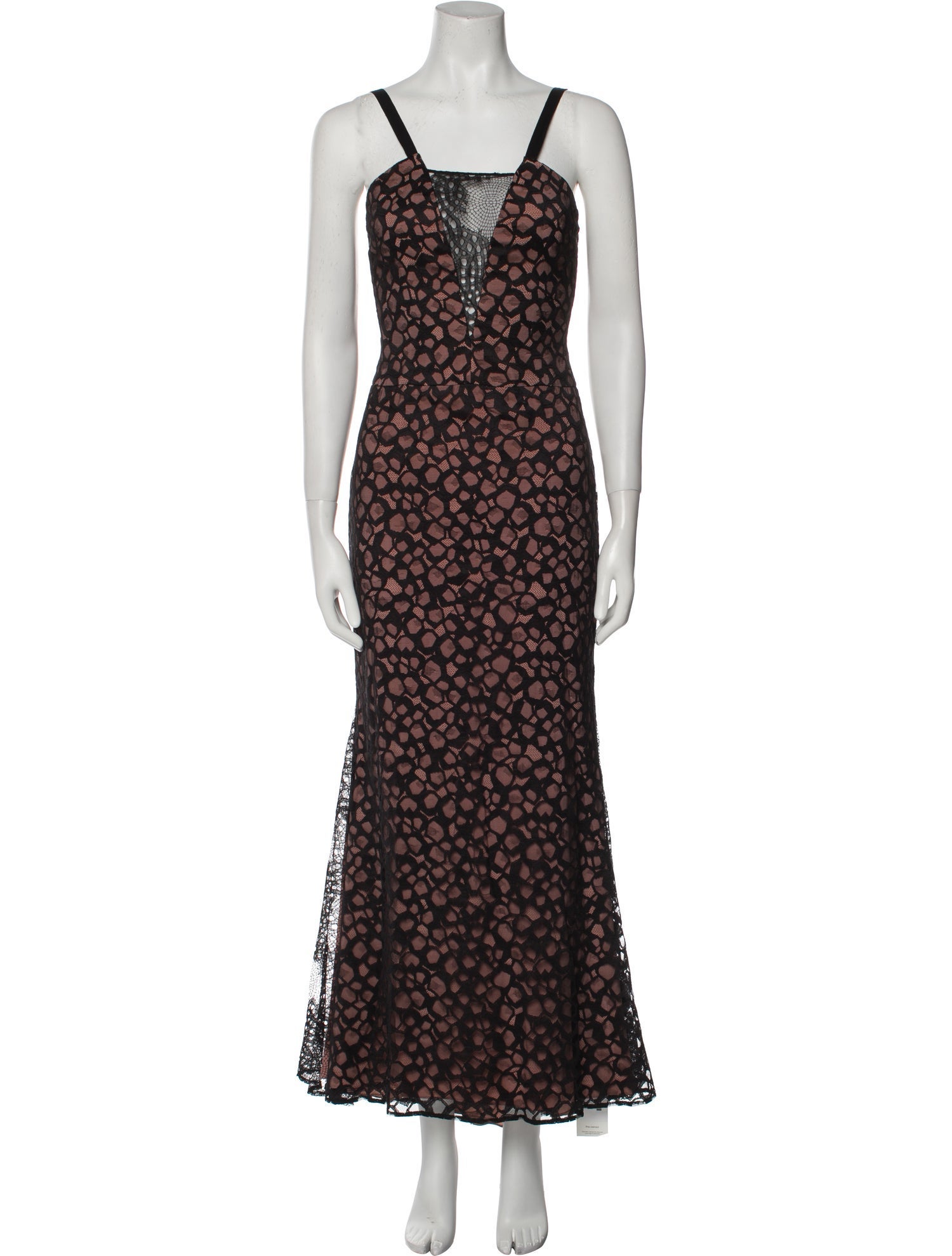 Vera Wang Printed Long Dress