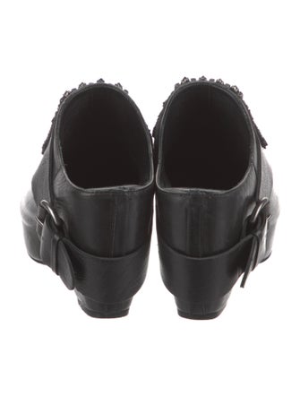 Vera Wang Leather Crystal Embellishments Mules