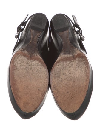 Vera Wang Leather Crystal Embellishments Mules