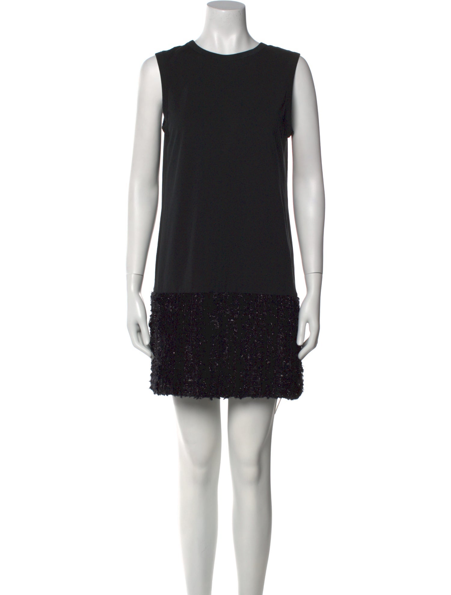 Vera Wang Crew Neck Mini Dress