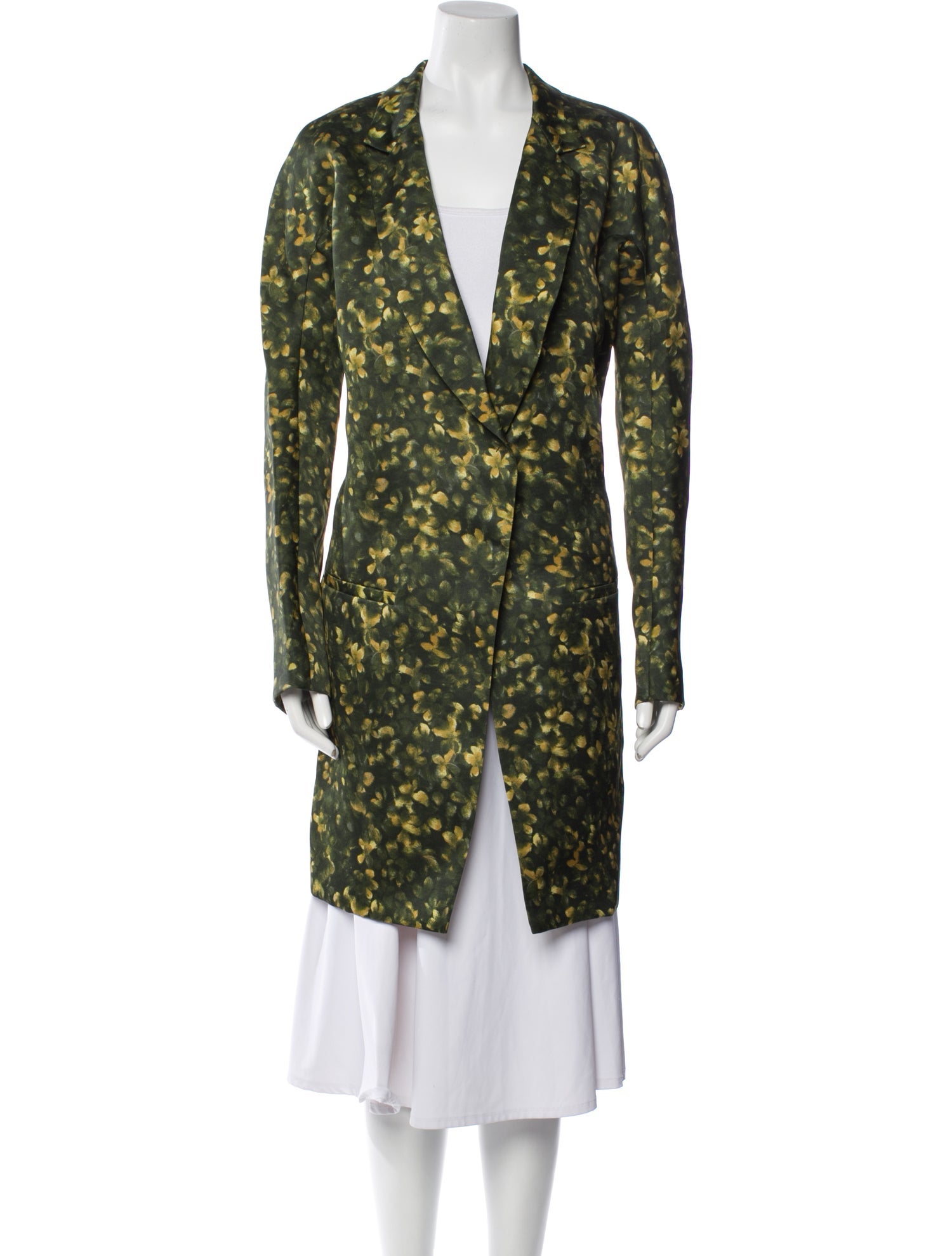 Vera Wang Silk Floral Print Jacket