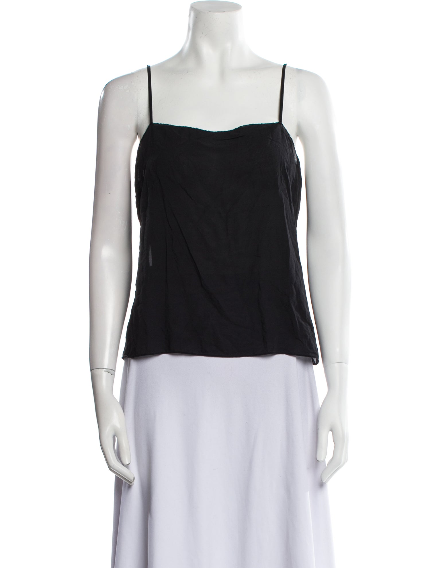 Vera Wang Silk Square Neckline Top