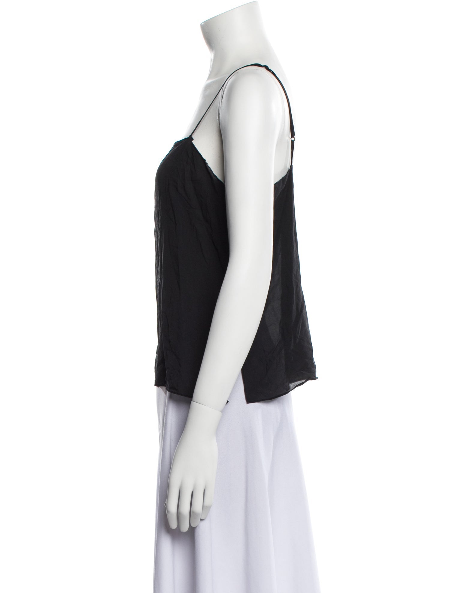 Vera Wang Silk Square Neckline Top
