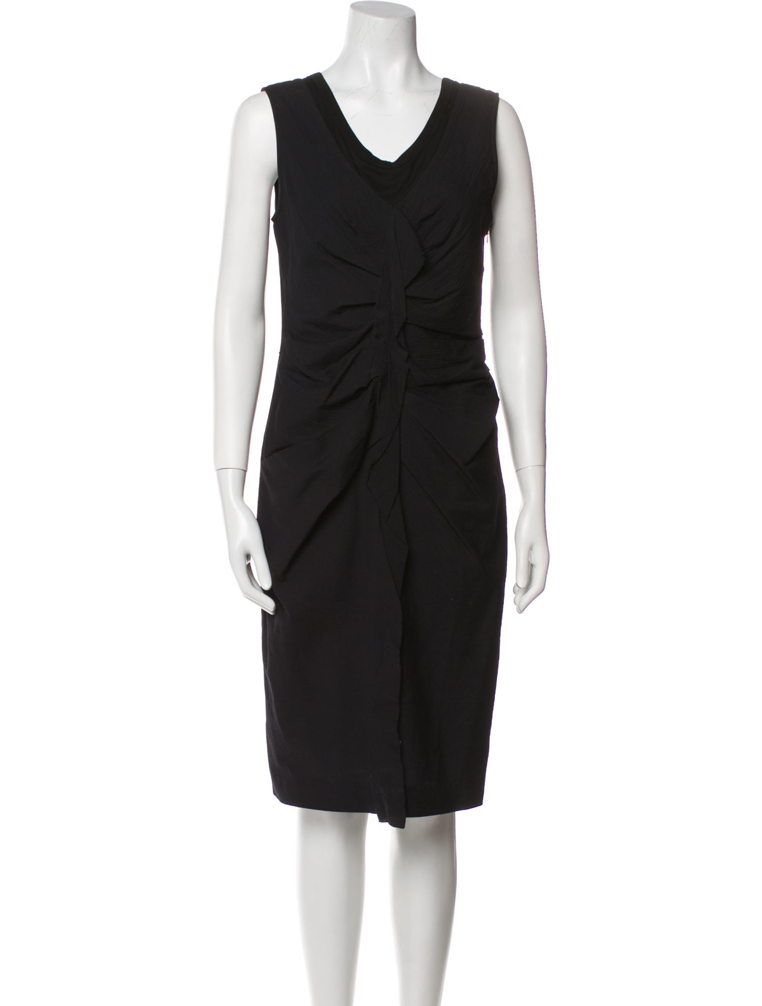Vera Wang Cowl Neck Knee-Length Dress