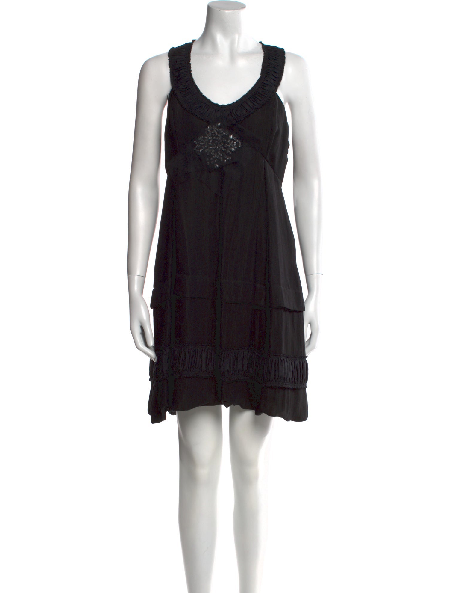 Vera Wang Scoop Neck Mini Dress