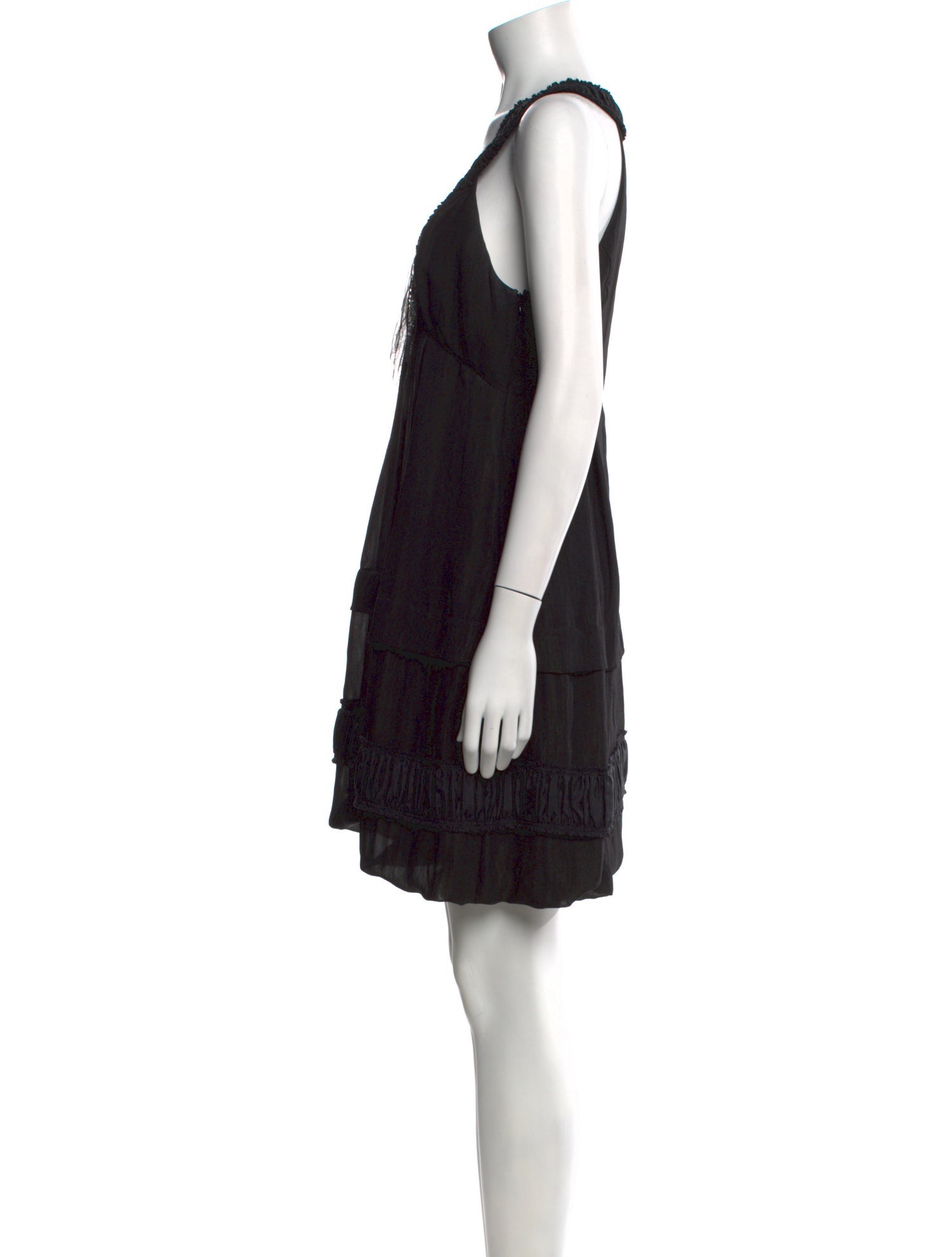 Vera Wang Scoop Neck Mini Dress
