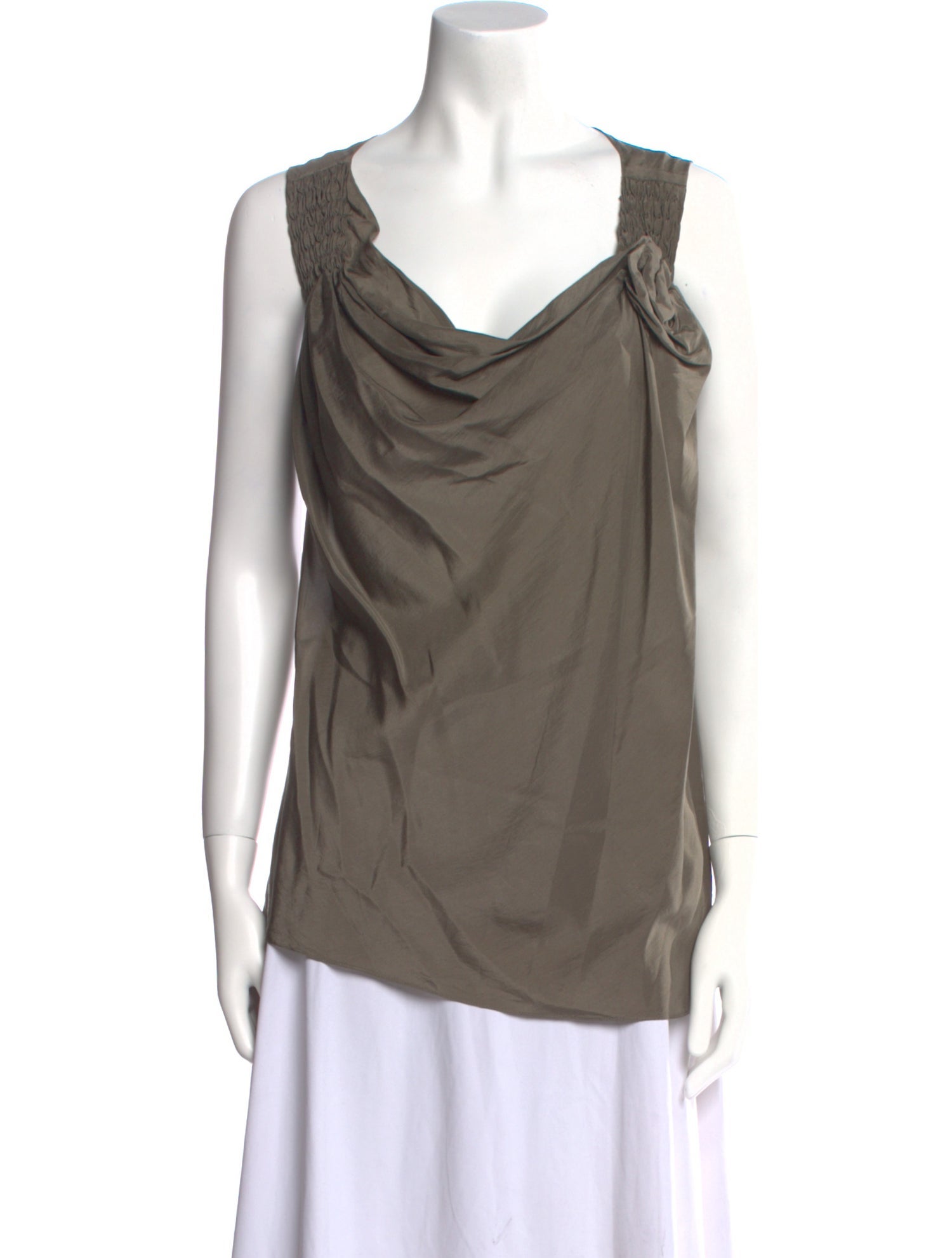 Vera Wang Silk Cowl Neck Top