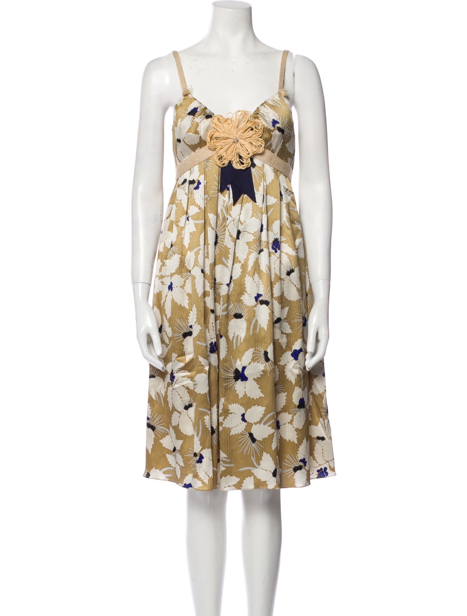 Vera Wang Silk Knee-Length Dress