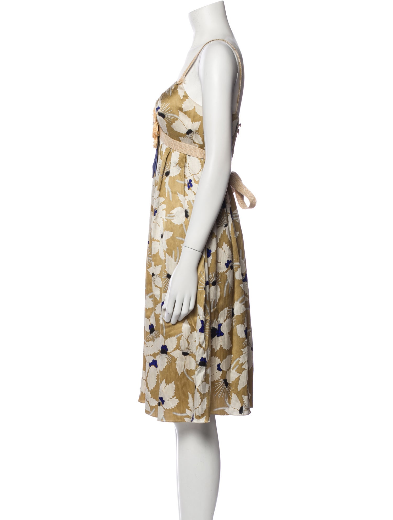 Vera Wang Silk Knee-Length Dress