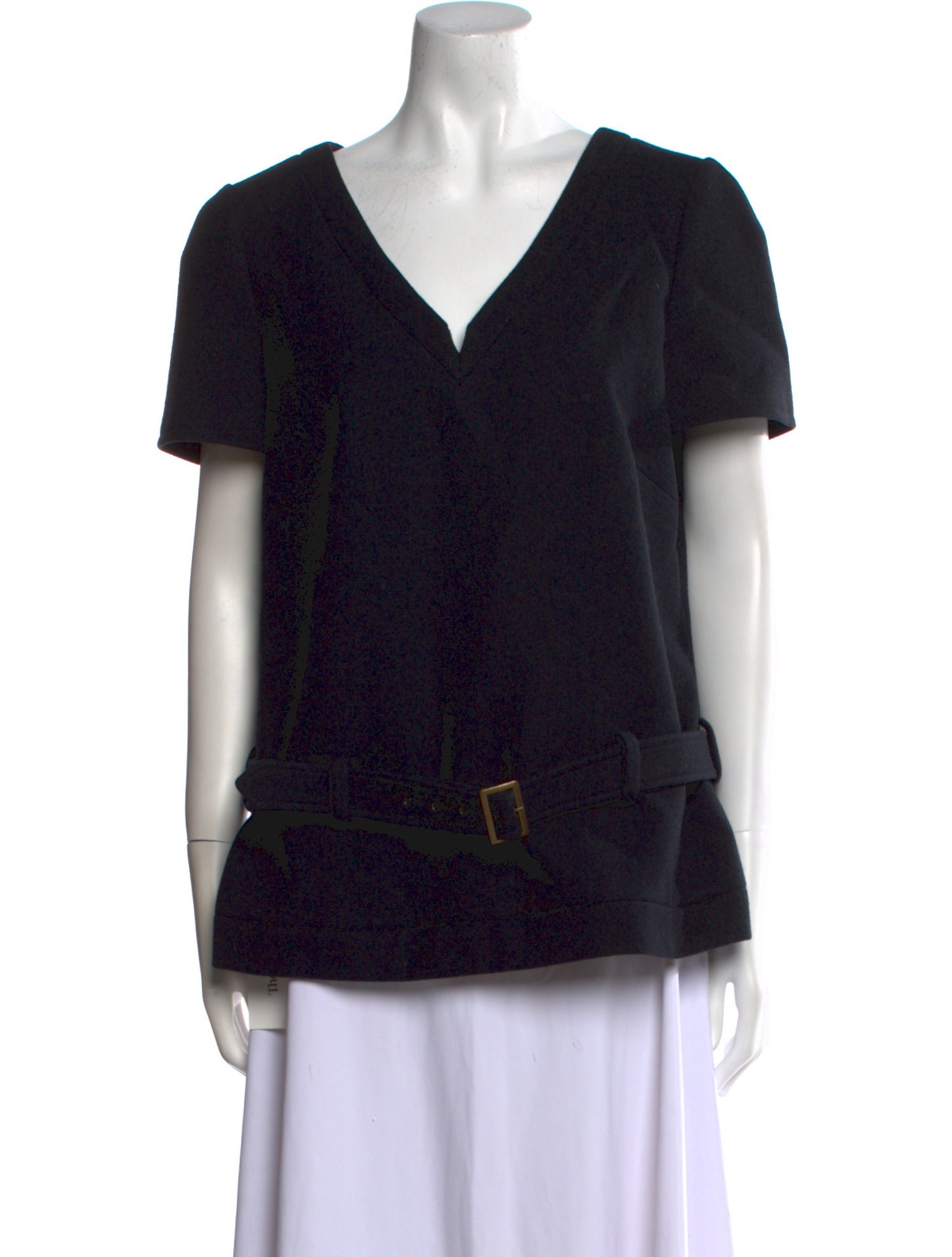 Vera Wang Wool V-Neck Top