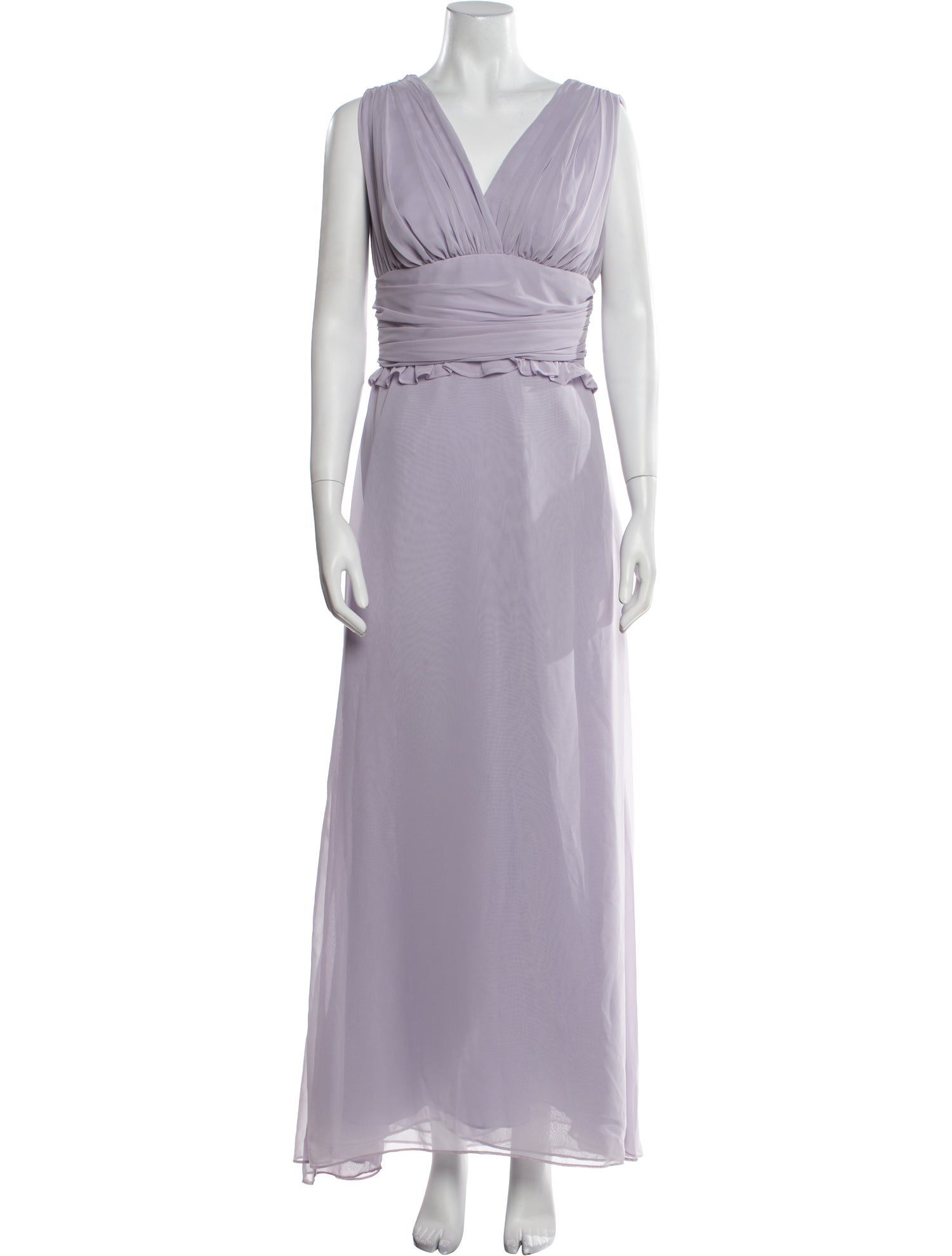 Vera Wang V-Neck Long Dress