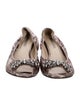 Vera Wang Embossed Leather Animal Print Ballet Flats