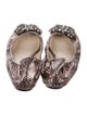 Vera Wang Embossed Leather Animal Print Ballet Flats