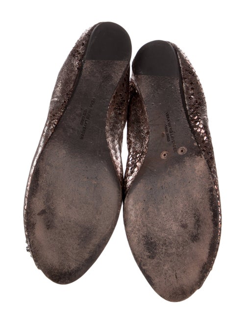 Vera Wang Embossed Leather Animal Print Ballet Flats