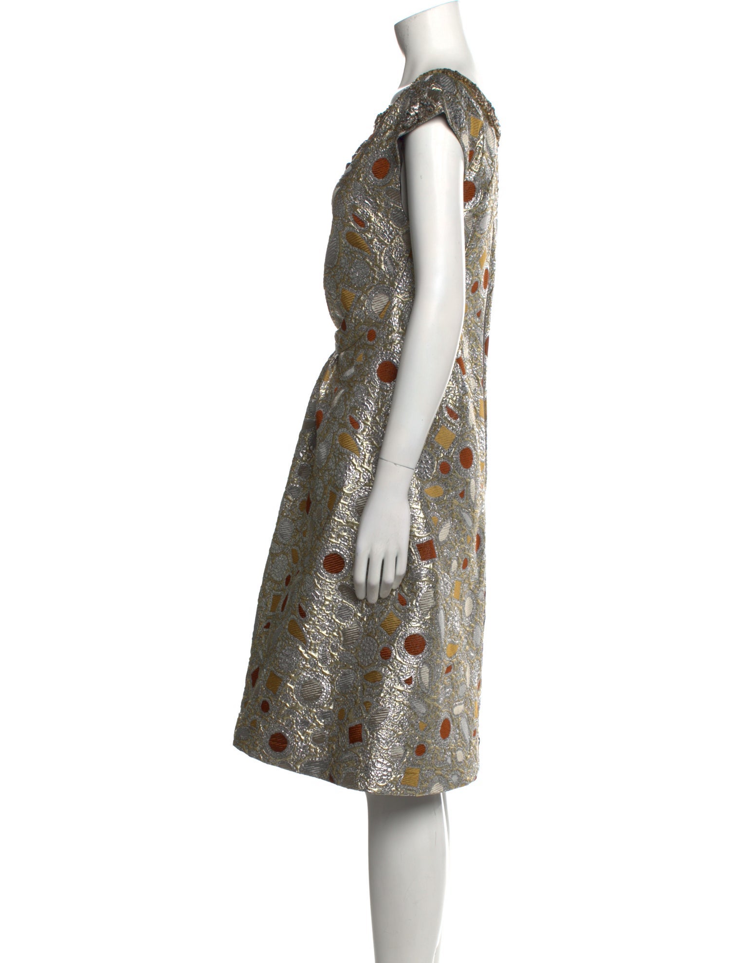 Vera Wang Printed Knee-Length Dress