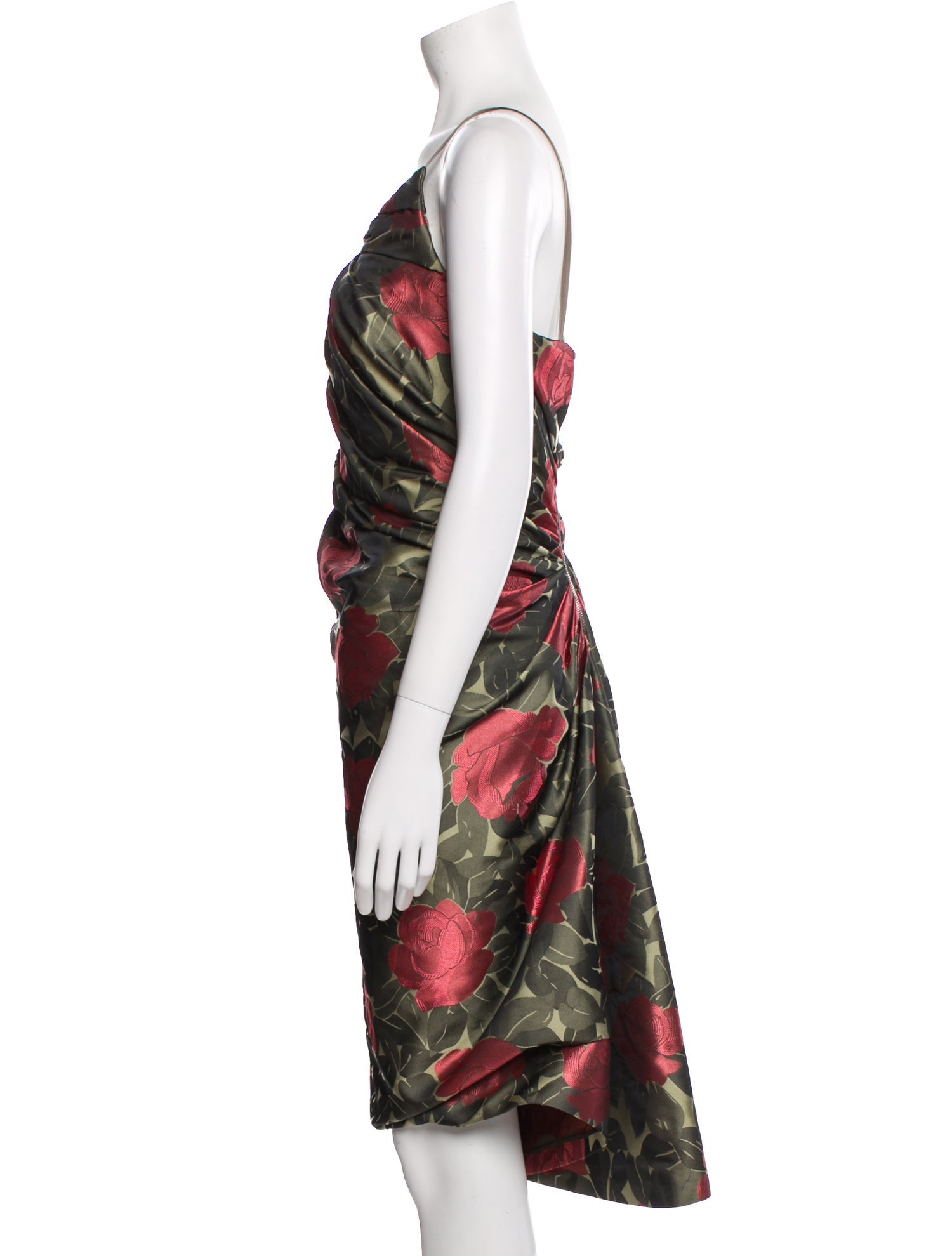 Vera Wang Floral Print Midi Length Dress