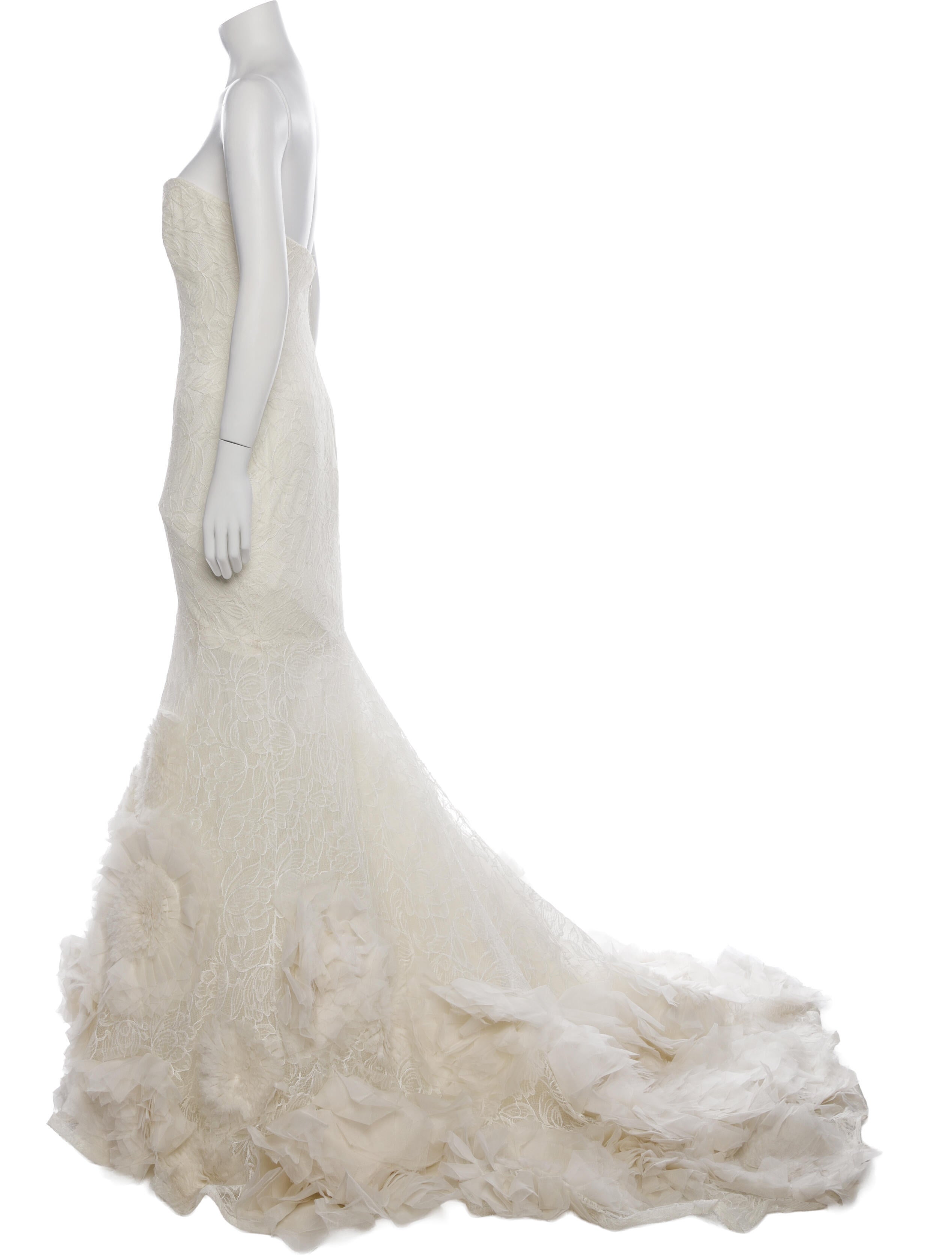 Vera Wang Strapless Long Dress