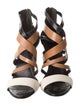 Vera Wang Leather Colorblock Pattern Sandals