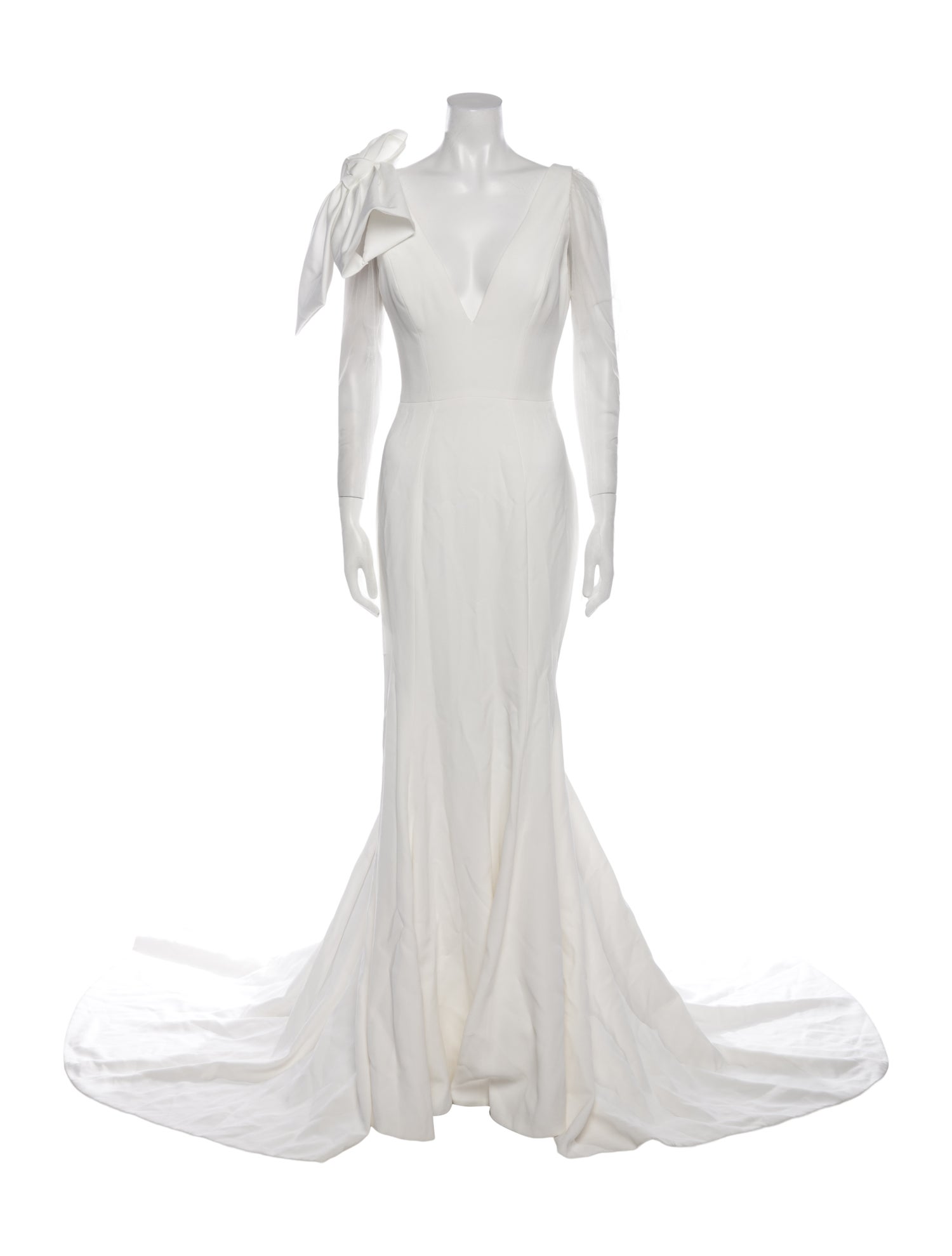 Vera Wang V-Neck Long Dress