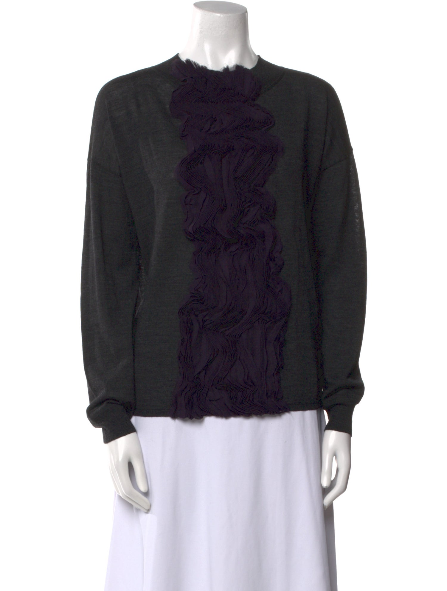 Vera Wang Merino Wool Crew Neck Sweater