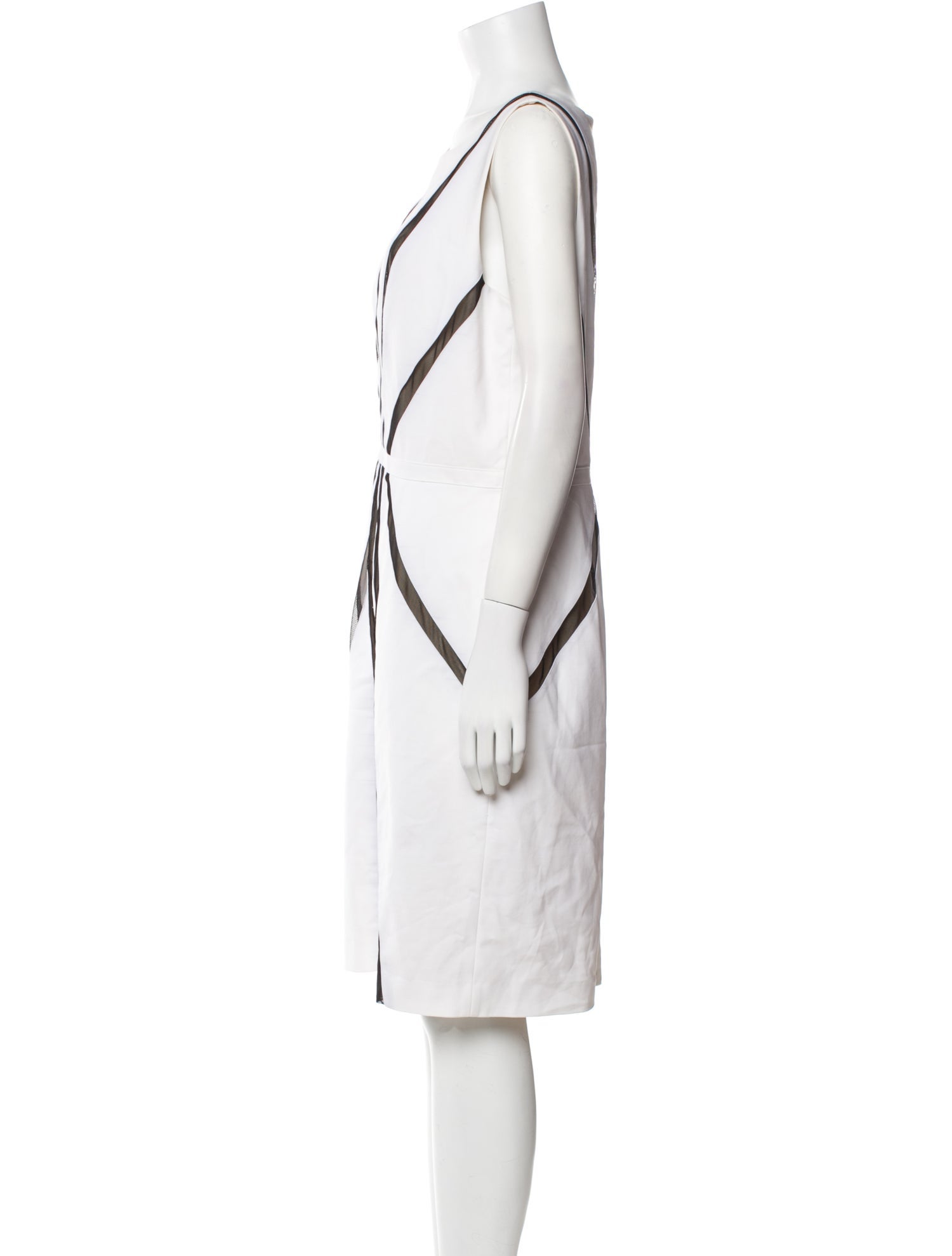 Vera Wang Square Neckline Knee-Length Dress