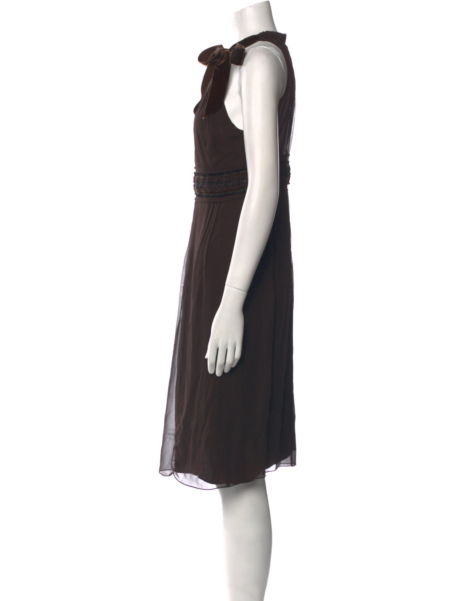 Vera Wang Silk Midi Length Dress