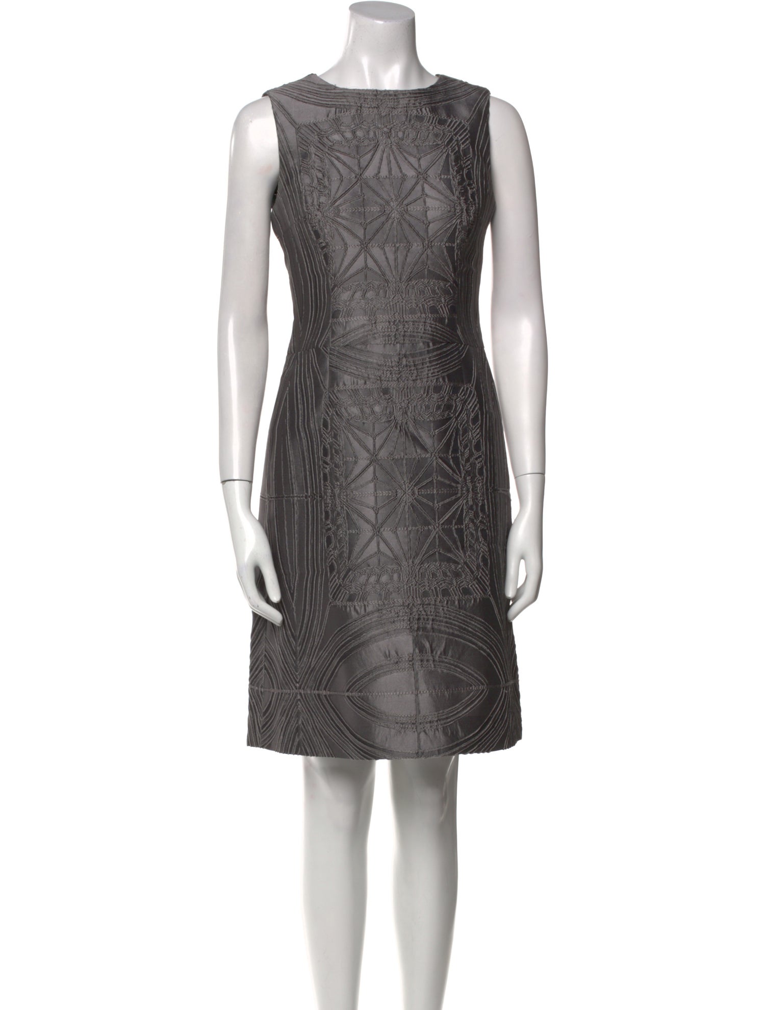 Vera Wang Printed Knee-Length Dress
