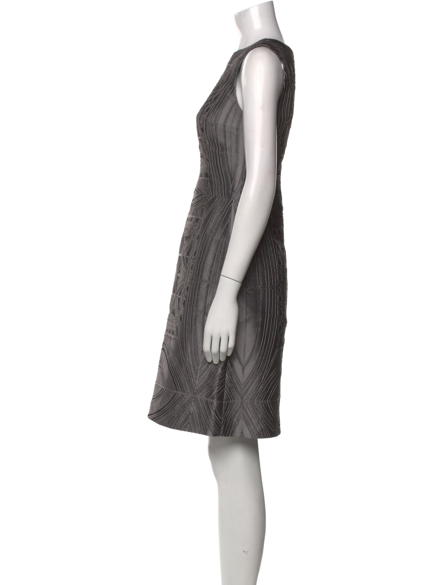 Vera Wang Printed Knee-Length Dress