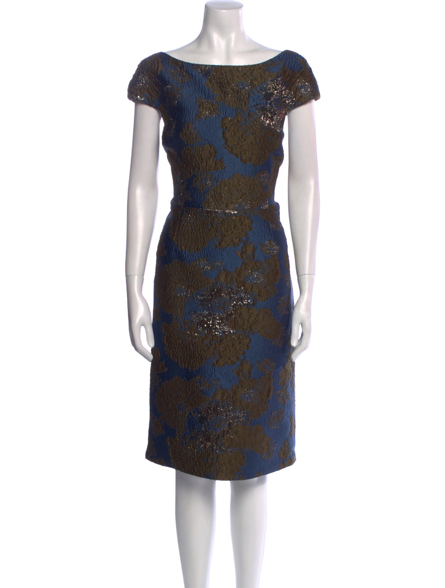 Vera Wang Printed Midi Length Dress