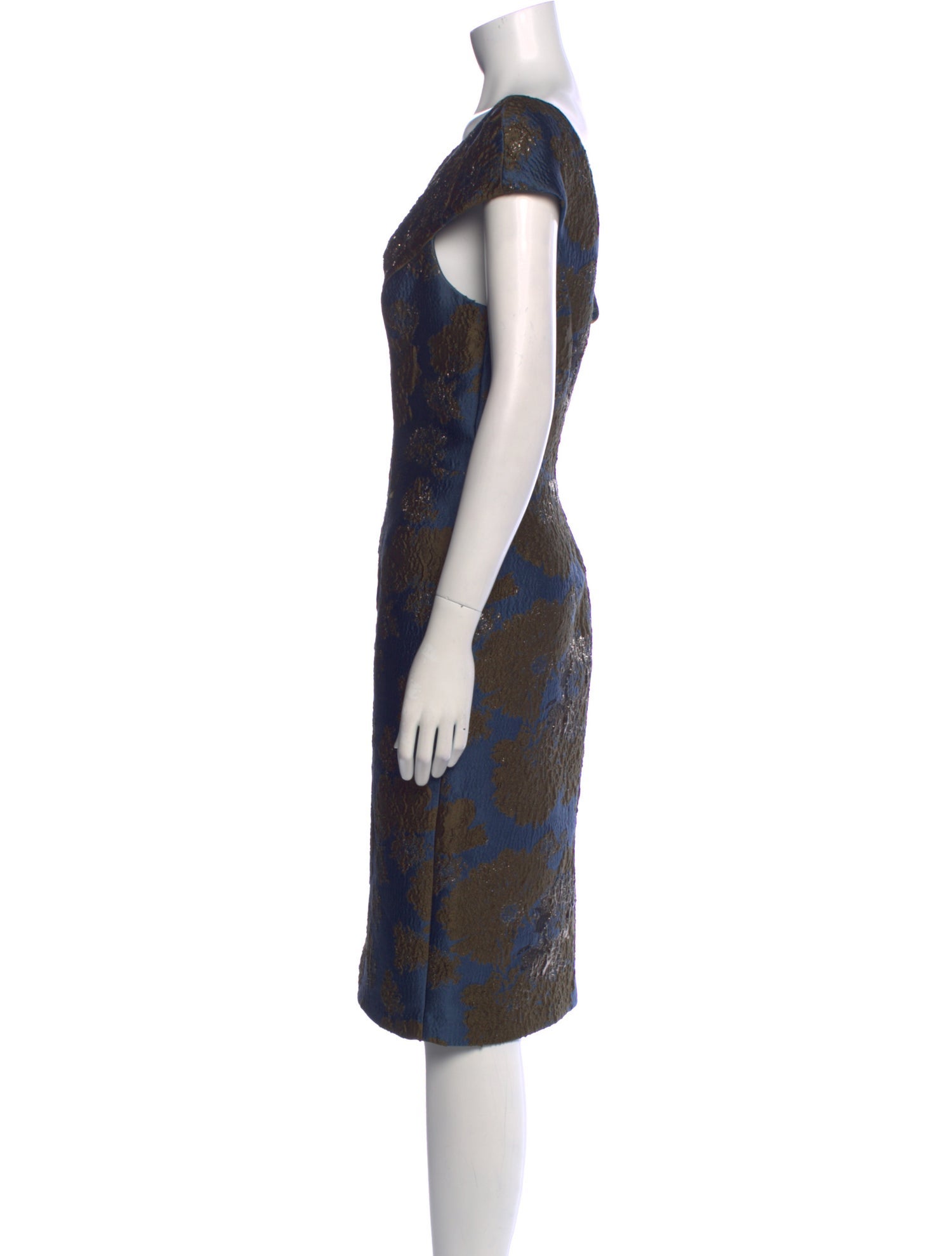 Vera Wang Printed Midi Length Dress