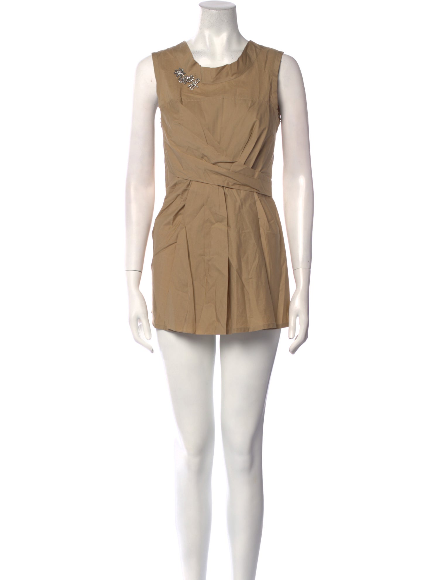 Vera Wang Scoop Neck Mini Dress