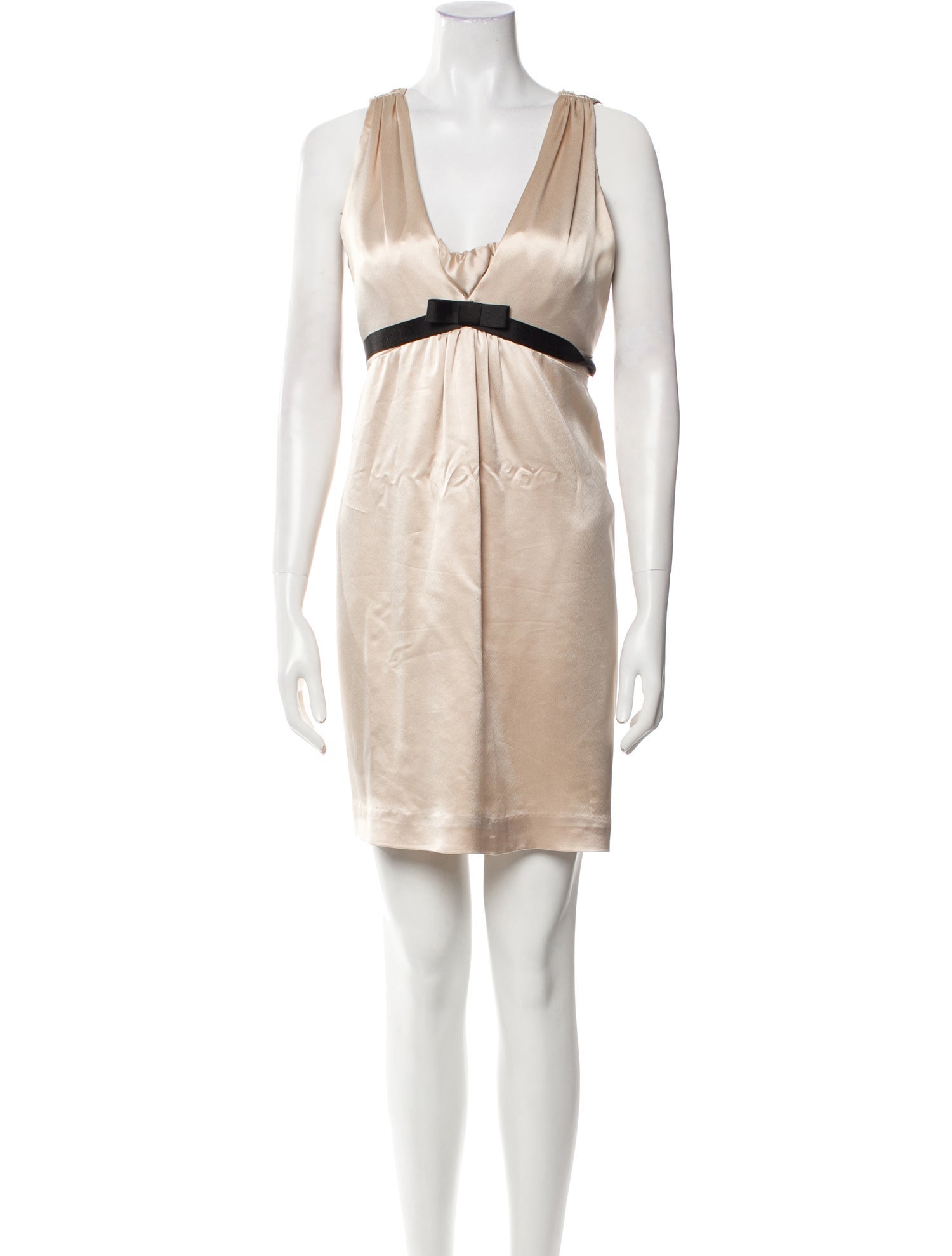 Vera Wang V-Neck Mini Dress