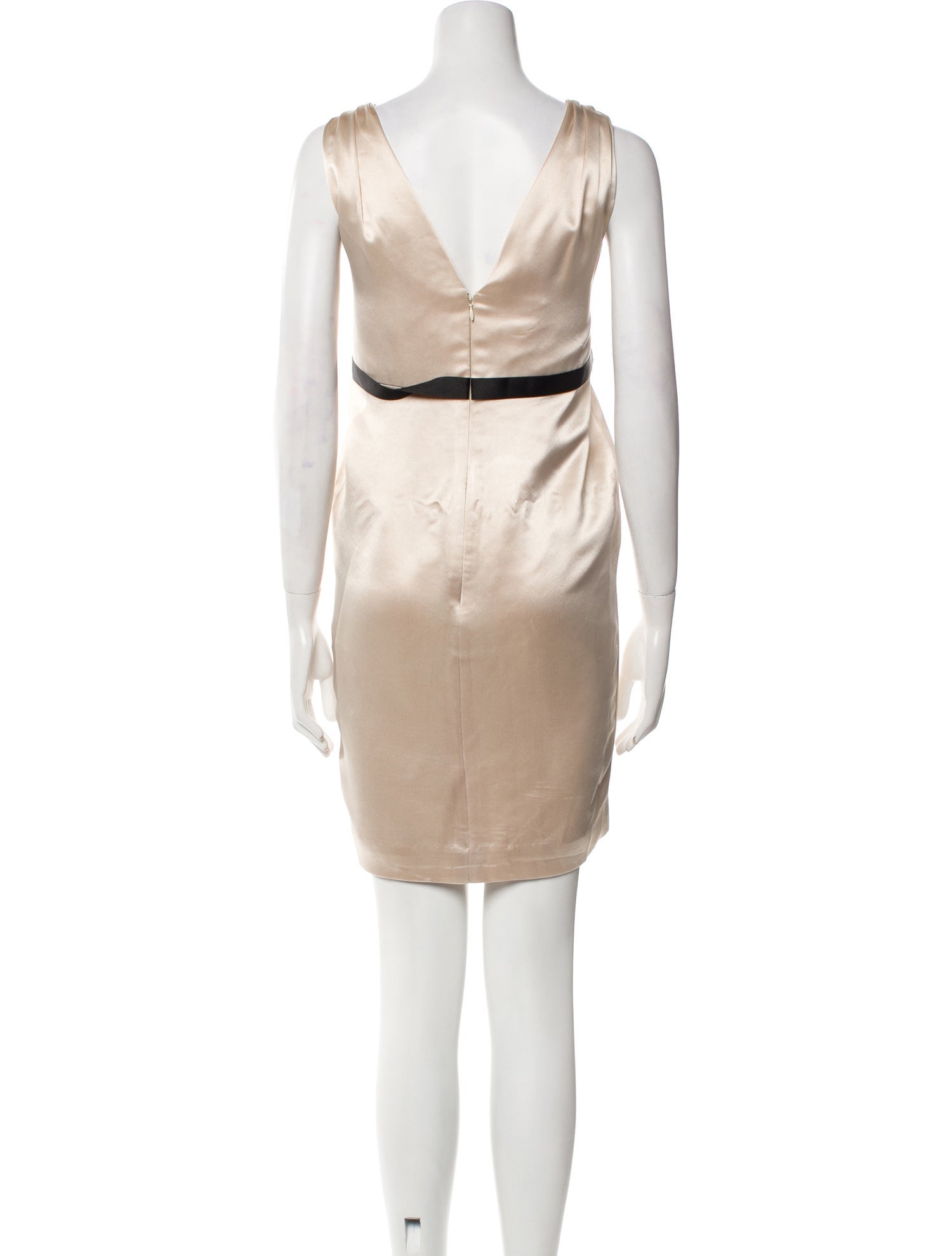 Vera Wang V-Neck Mini Dress