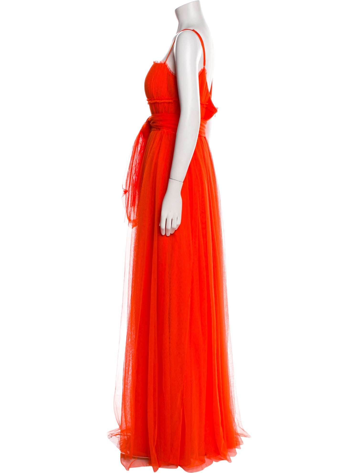 Vera Wang Square Neckline Long Dress