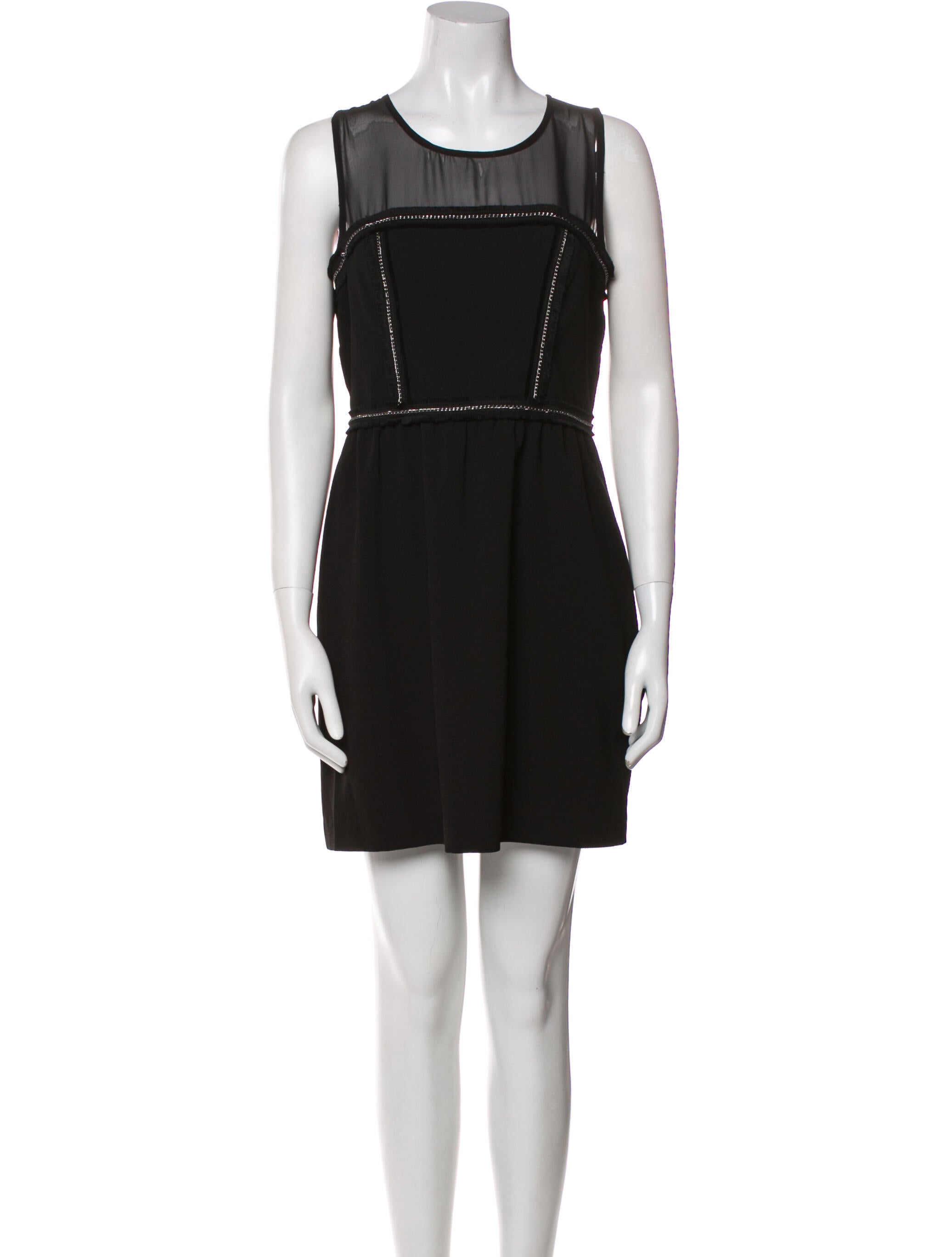 Vera Wang Crew Neck Mini Dress