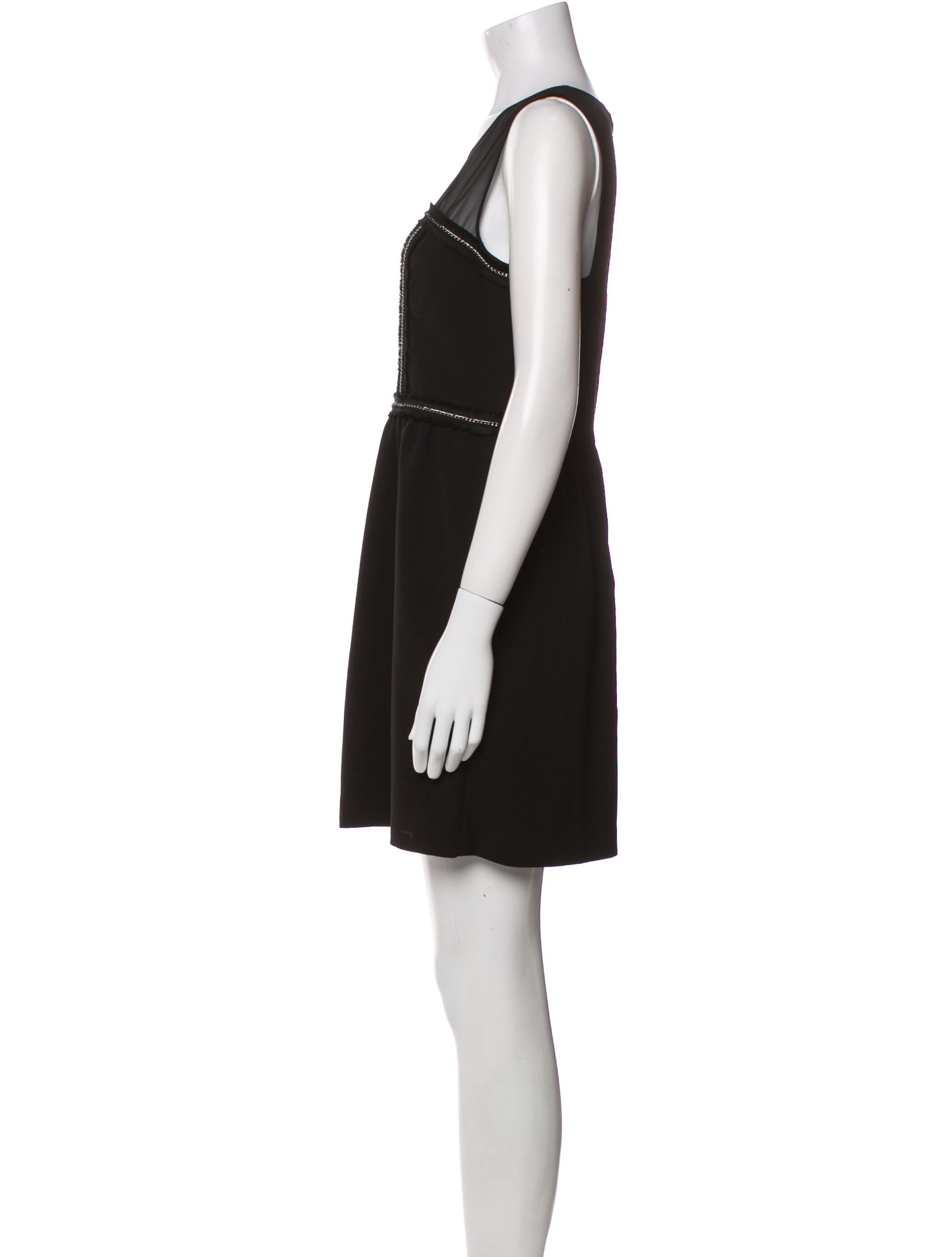Vera Wang Crew Neck Mini Dress