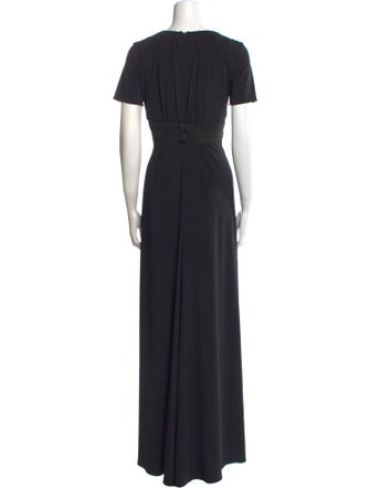 Vera Wang V-Neck Long Dress