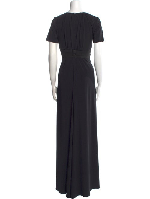 Vera Wang V-Neck Long Dress