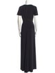 Vera Wang V-Neck Long Dress