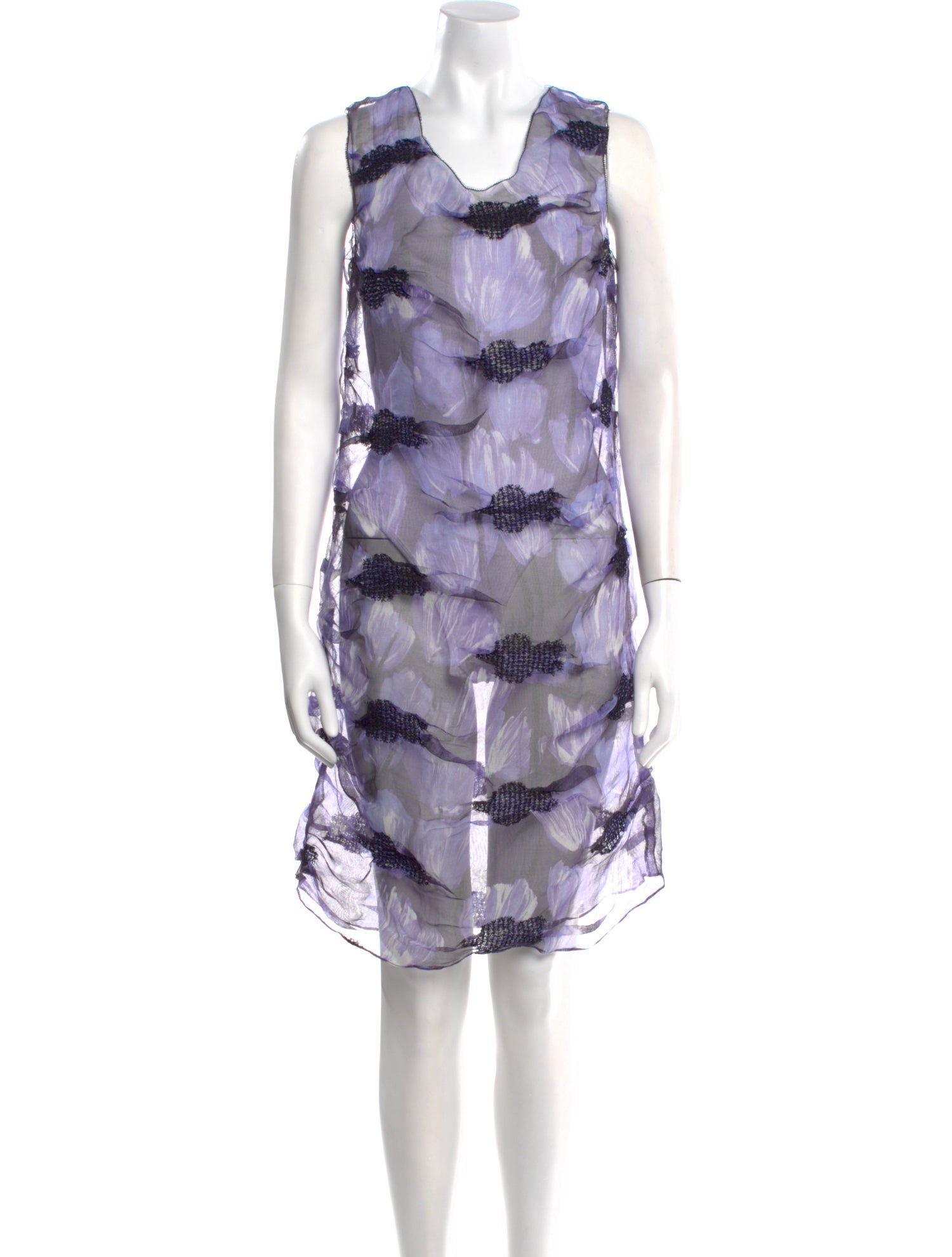 Vera Wang Silk Knee-Length Dress