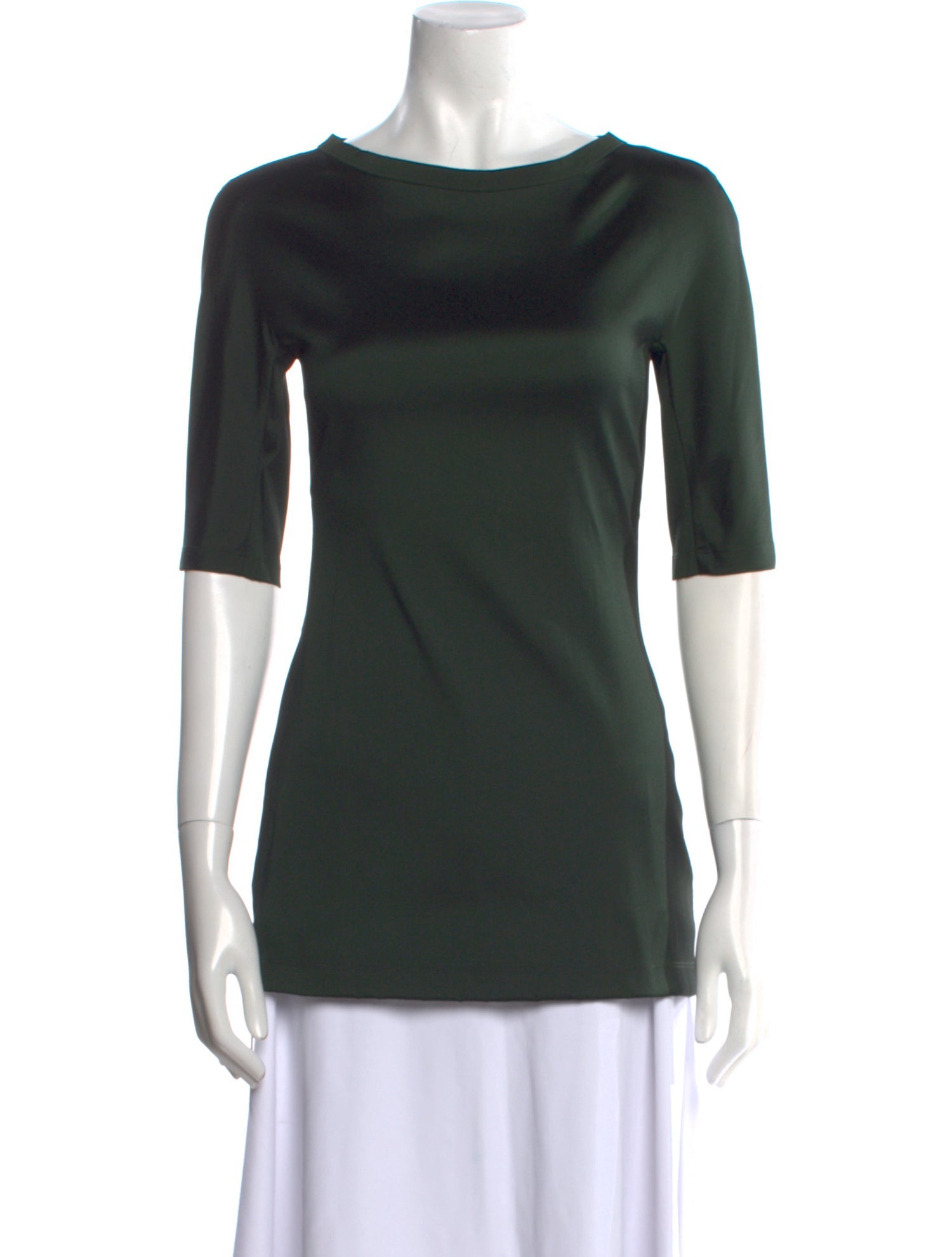 Vera Wang Silk Bateau Neckline T-Shirt