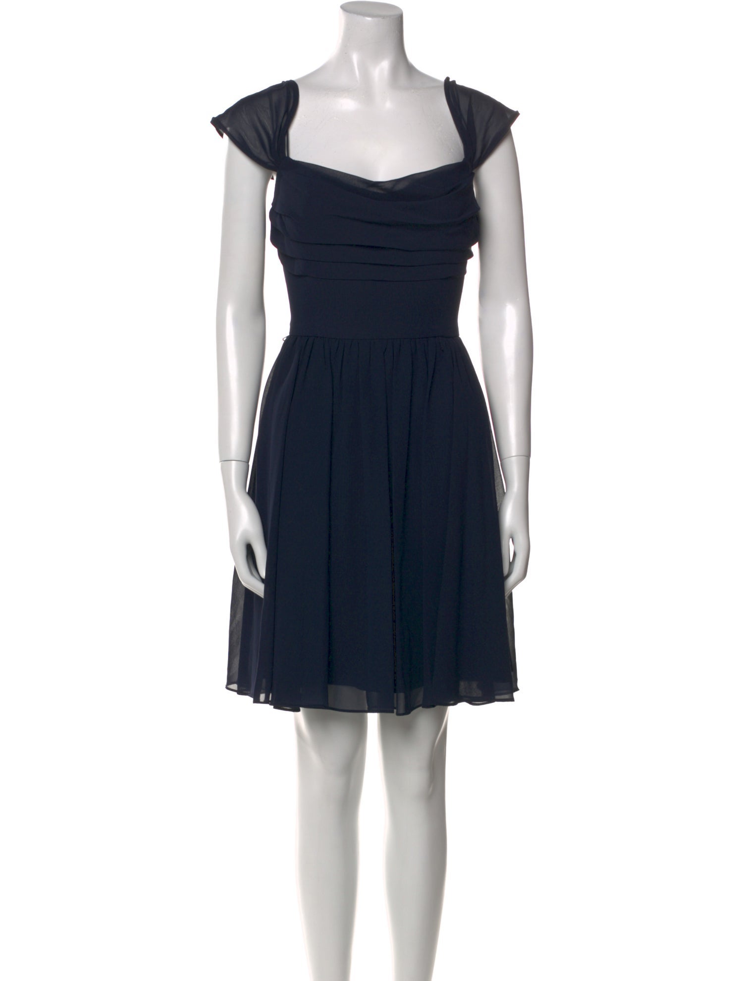 Vera Wang Square Neckline Mini Dress