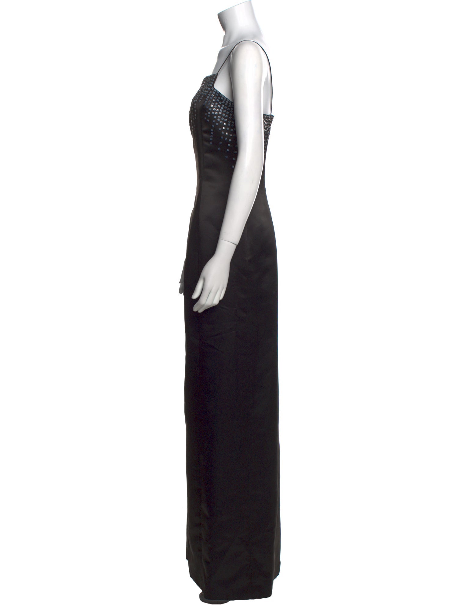 Vera Wang Square Neckline Long Dress