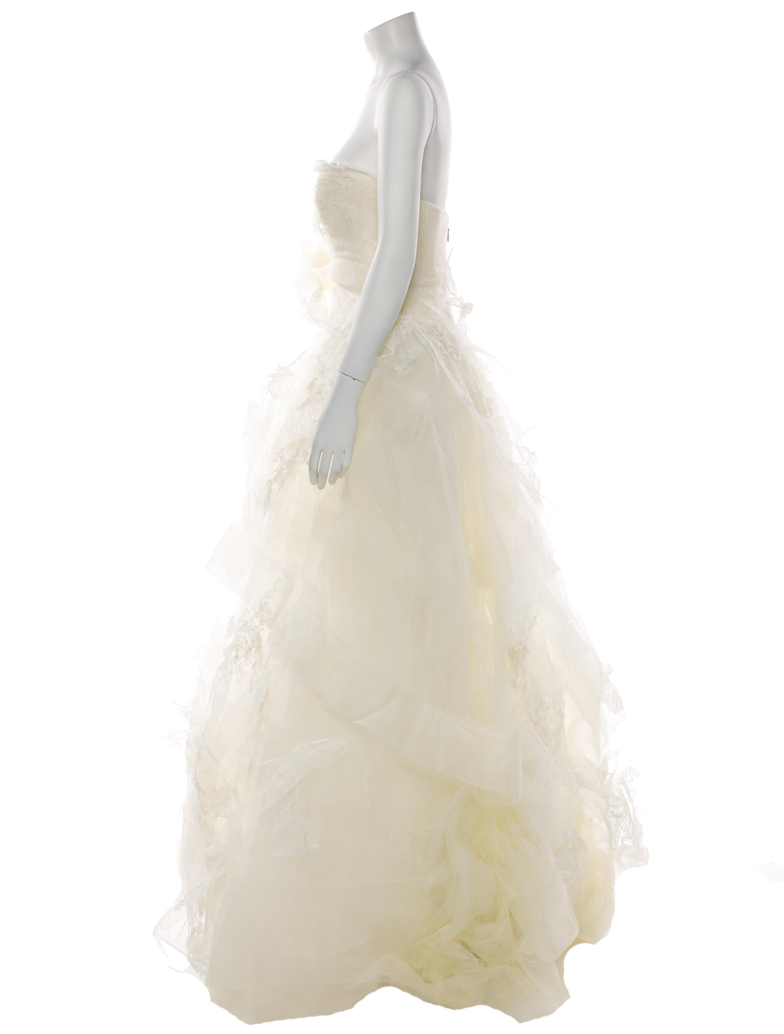 Vera Wang Lace Pattern Long Dress