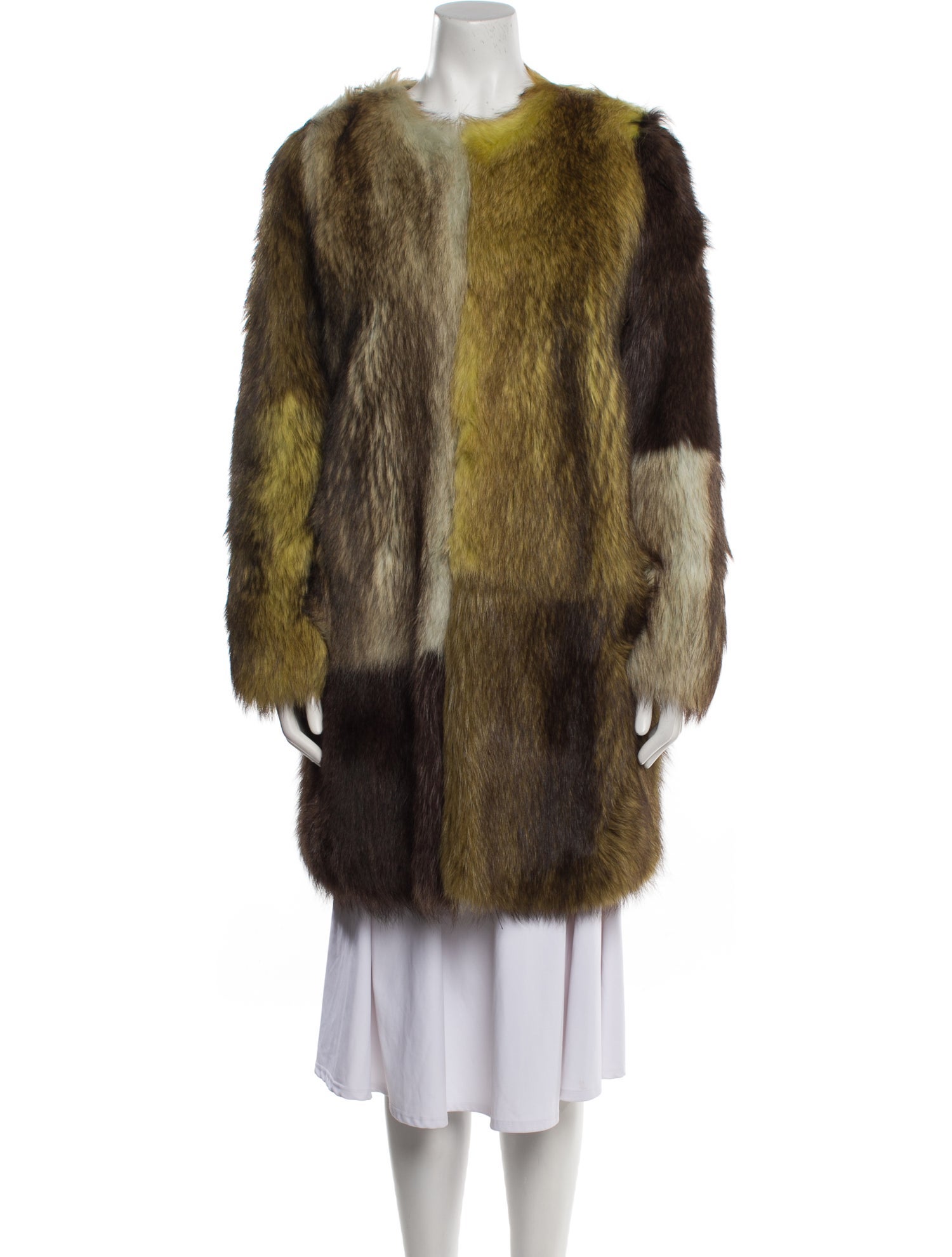 Vera Wang Fur Printed Fur Coat