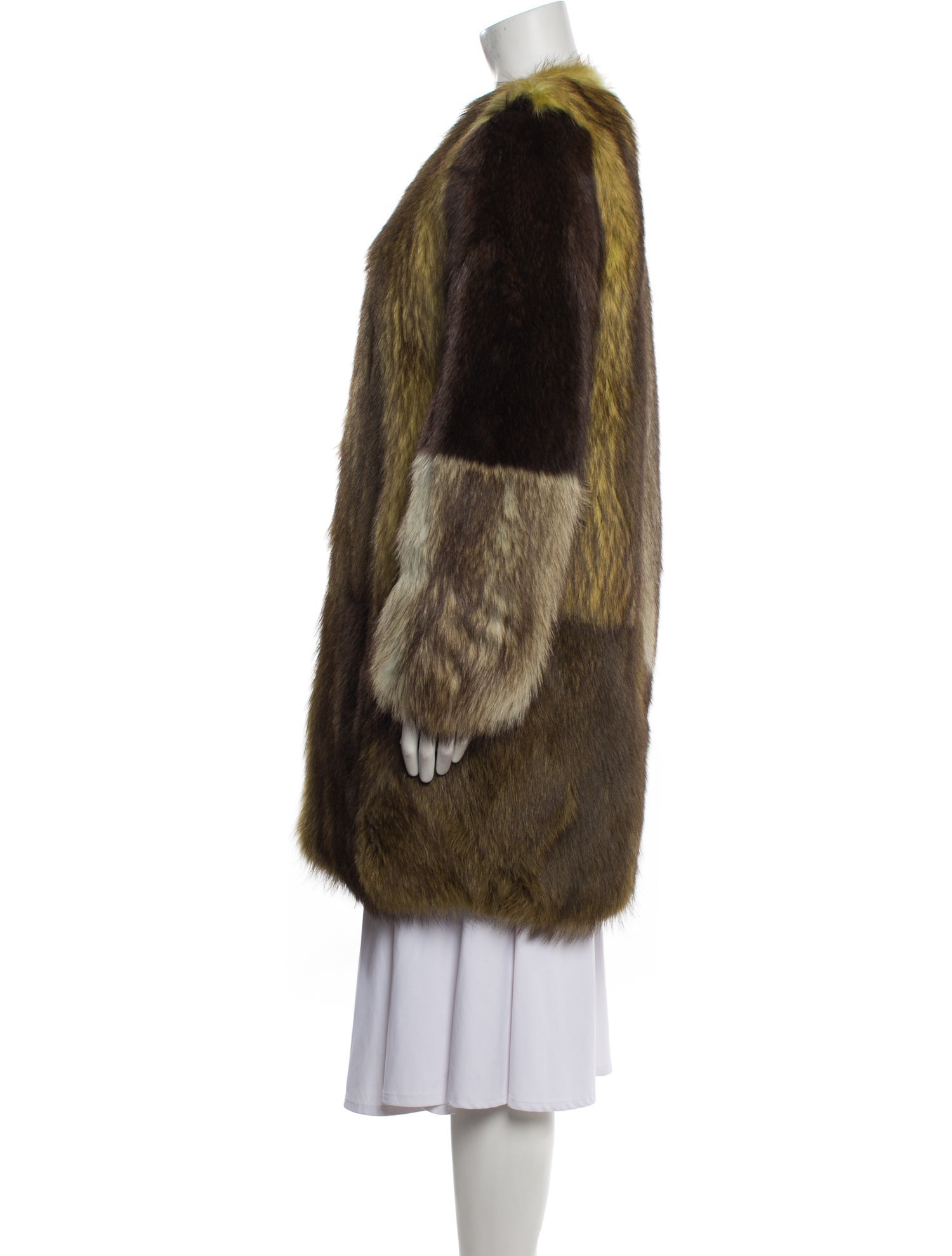 Vera Wang Fur Printed Fur Coat