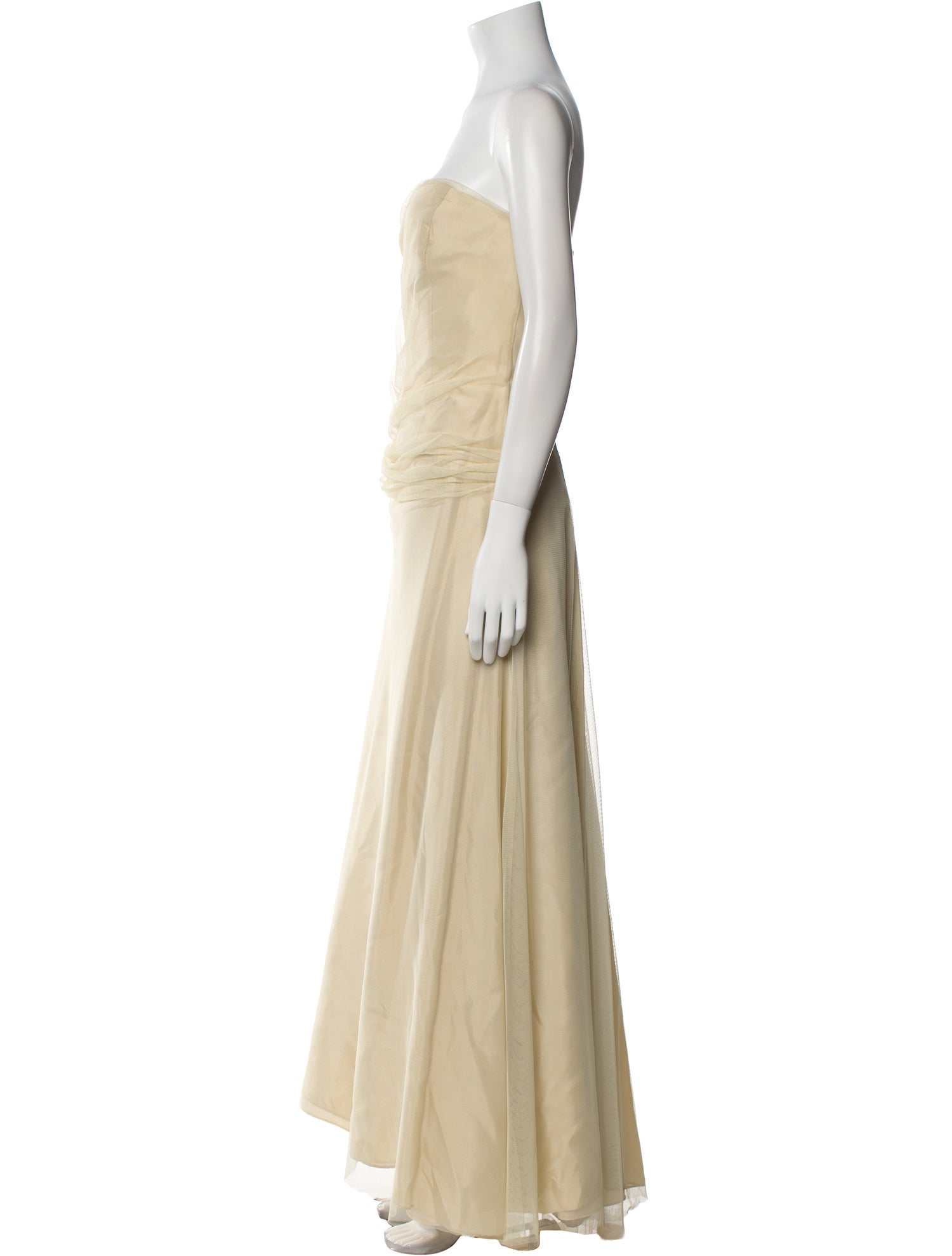 Vera Wang Strapless Long Dress